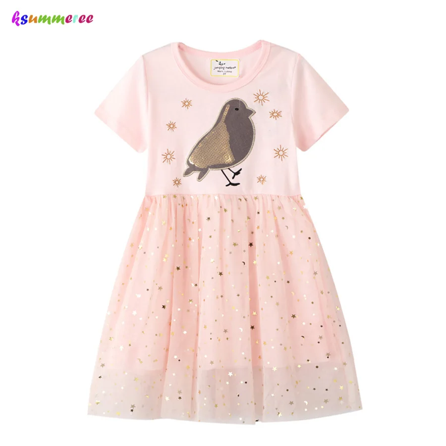 Новые платья-пачки принцессы с милым кроликом для девочек Летняя одежда Мягкое