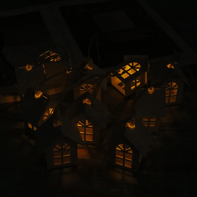 10 шт. светодиодная деревянная гирлянда для рождественской елки 2 м|Сверкающие