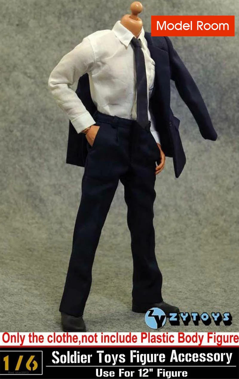ZY Toys 1/6 масштаб мужские синие костюмы Одежда для солдат комплект модель