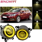 Противотуманные фары в сборе, 2 шт., светодиодные противотуманные фары, ангельский глаз, 12 В, для Citroen C4 LA _ LC _ 2004 2005 2006 2007 2008 2009 2010 2011