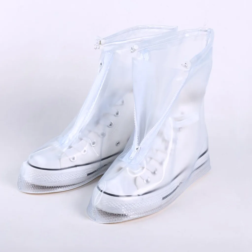 High Quality Men Women's Rain Waterproof Boots Cover Heels Reusable Shoes Covers Thicker Non-slip Platform | Дом и сад