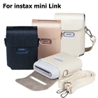 Чехол для принтера Fujifilm Instax Mini Link, сумка из искусственной кожи с ремешком на плечо, голубой, розовый, белый цвета