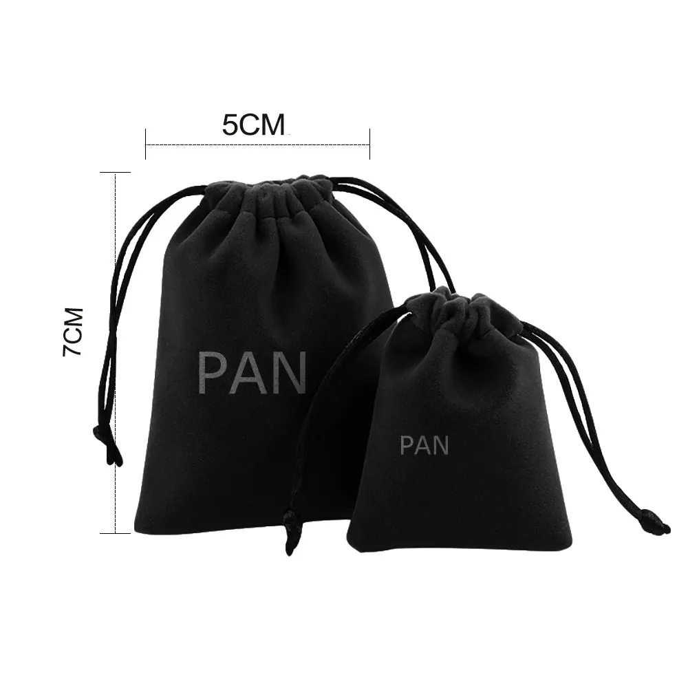 

Black Outer Packaging 1pcs Flannel Bag 5cm*7cm Pouch For Bead Charm Bracelet Necklace Women Original Europe Jewelry