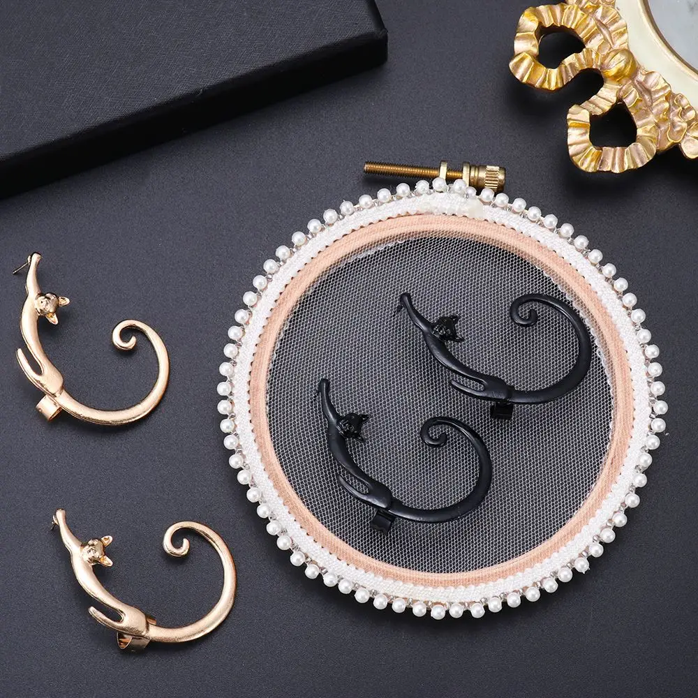 

Punk Style Women Fashion Cartoon Cat Jewelry Accessories Ear Wrap Earring Ear Cuff Clip Stud Earrings