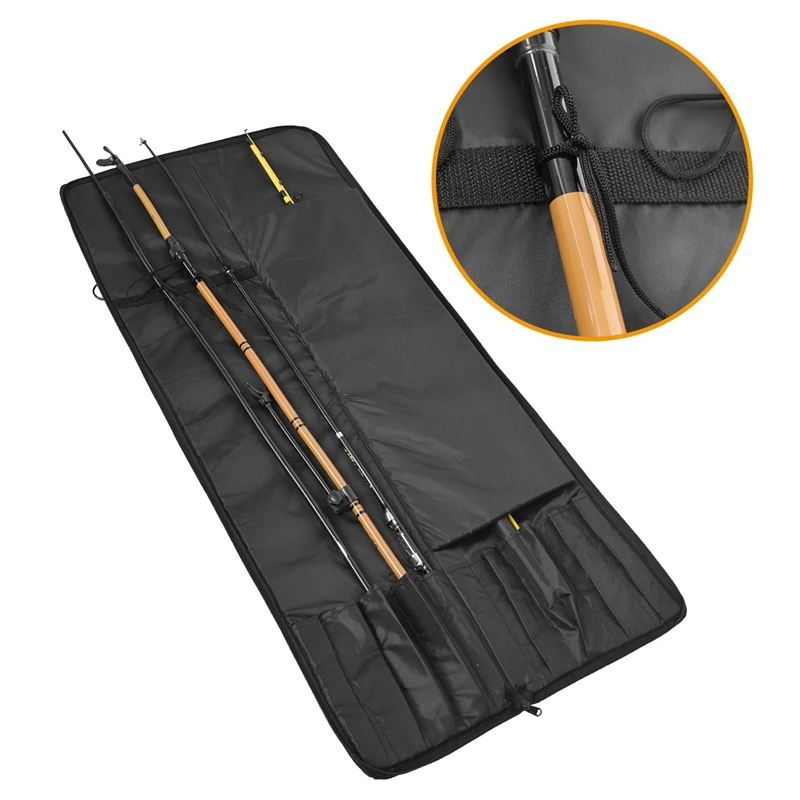 

Newest Foldable Fishing Rod Bag High Capacity Fishing Pole Reel Lure Tackle Tools Storage Case