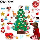 OurWarm 3D DIY войлочные Рождественские елки, рождественские украшения для дома, детские игрушки, искусственные елочные настенные подвесные украшения, 2020 новый год