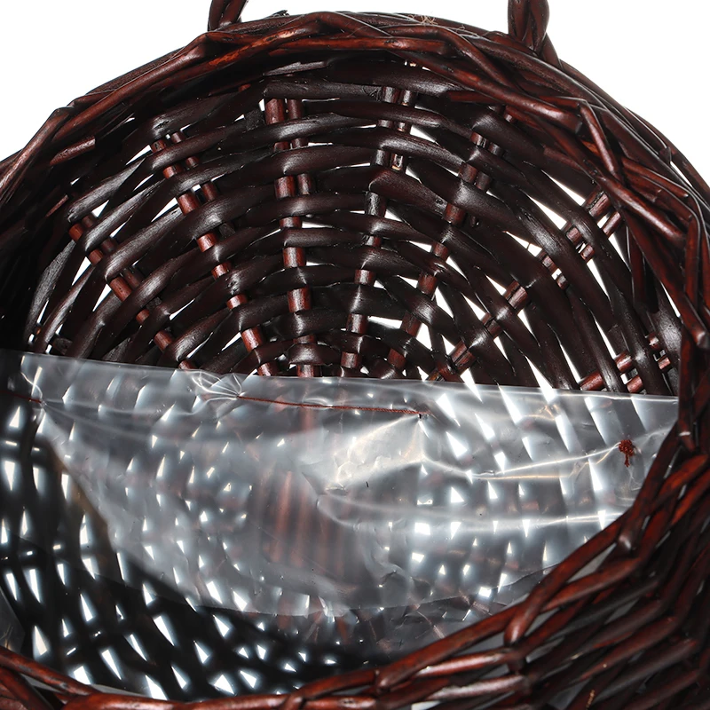 Подвесная ваза контейнер ручной работы плетеная ротанговая Цветочная корзина