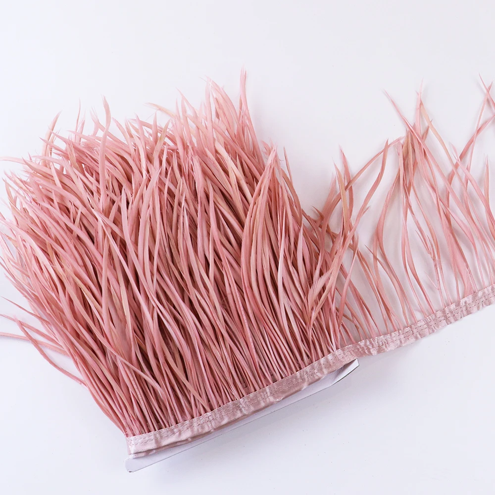 1 метр натурального гусиного шелк перо планки лента с бахромой Diy ручной работы