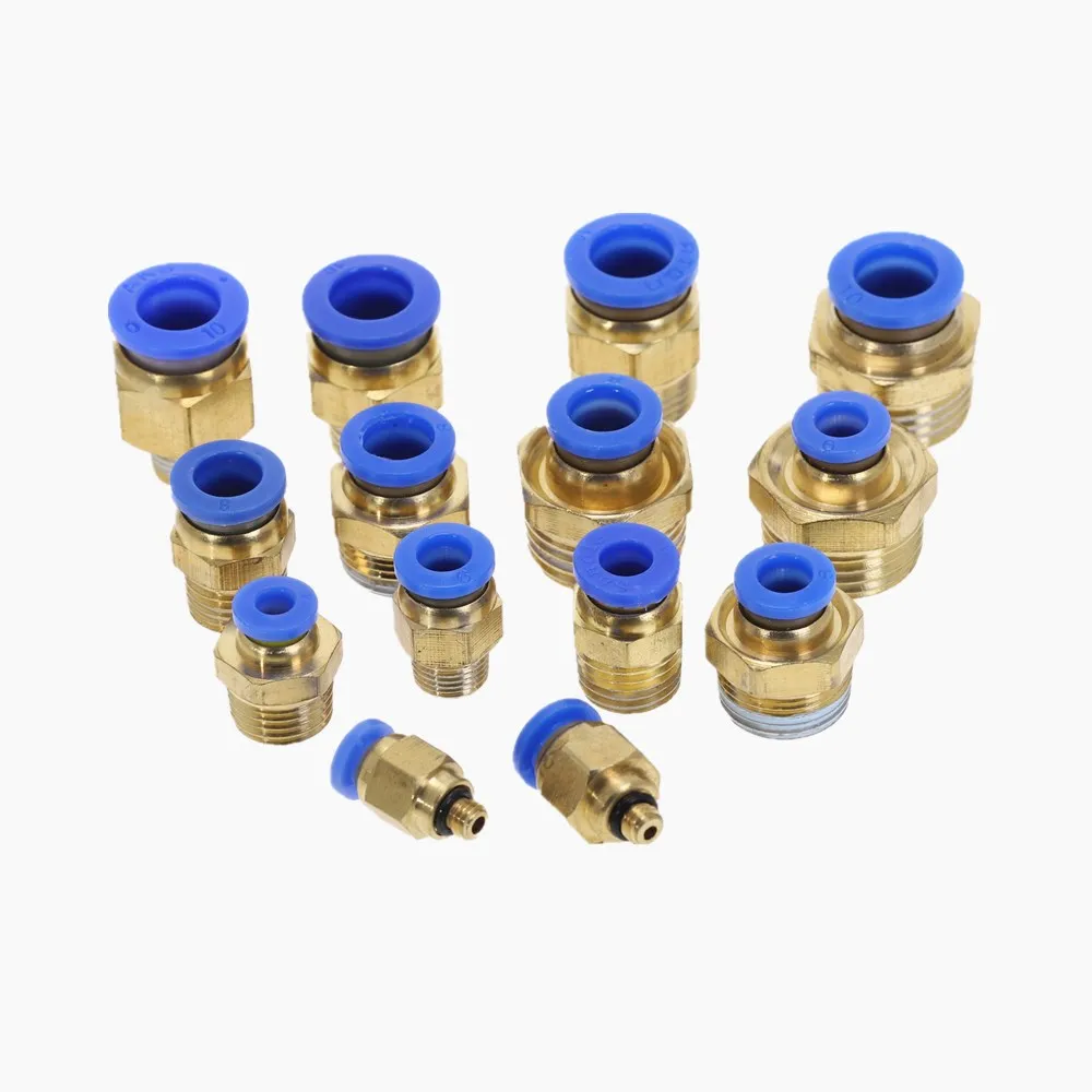 5 шт./лот пневматическая БЫСТРОРАЗЪЕМНАЯ труба быстрая резьба прямой PC4PC6PC8PC10PC12 M5