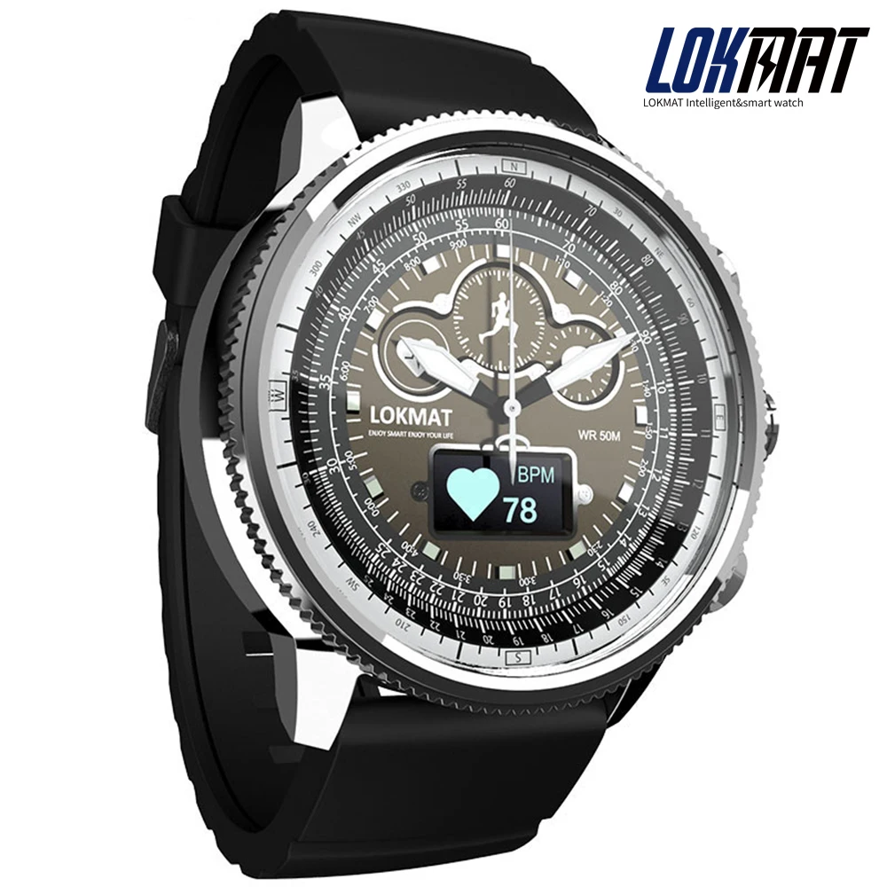 

LOKMAT MOKA Bluetooth Smart Watch Men Women Fitness Bracelet Waterproof Pedometers Reminder Clock Heart Rate Monitor Smartwatch