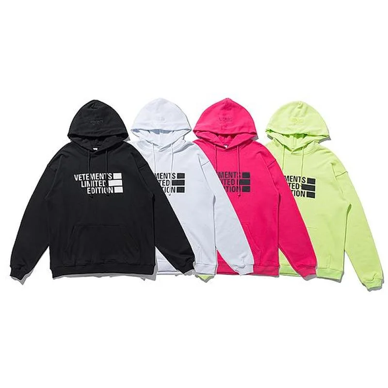 

22SS Large Logo Printing Vetements Hoodies Men Women EU Size 100% Cotton Vetements Sweatshirt Fashion Autumn Winter Deadpool