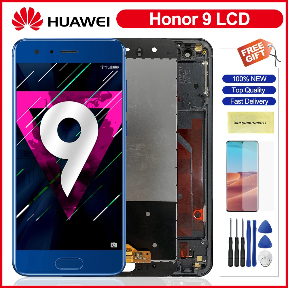 ЖК дисплей 5 15 дюйма для Huawei Honor 9 сенсорная панель дигитайзер в сборе замена Honor9