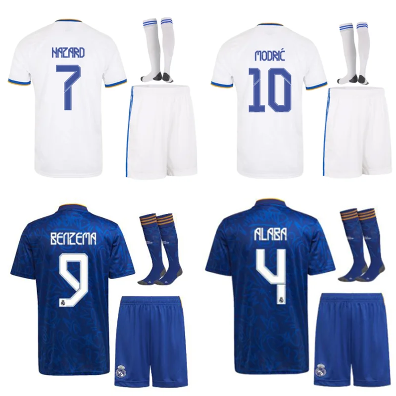 

2021/22 MEN KIDS KITS MARCELO 2021 BOYS shirt JOVIC BENZEMA 2022 Real MadridES MODRIC CHILD home away HAZARD VALVERDE UNIFORM
