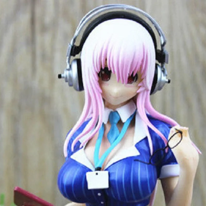 

Japanese Anime Super Sonic wave Figure Office Lady Sonico OL Ver. PVC Toy Removable clothe New figure