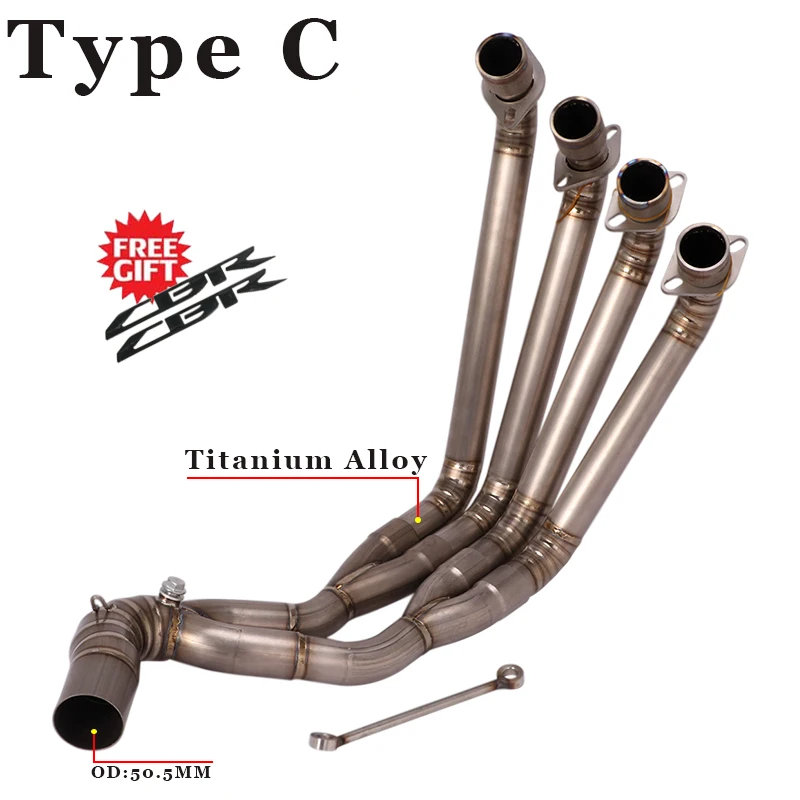 Motorcycle Full Exhaust System Modify Titanium Alloy Front Link Pipe For Honda CBR650R CB650F CB650R CBR650F 2014-2018 2019 2020 |