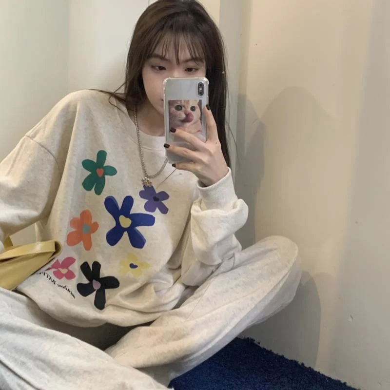 

Женский утепленный свитер с круглым вырезом, на флисовой подкладке, в Корейском стиле, Осень-зима