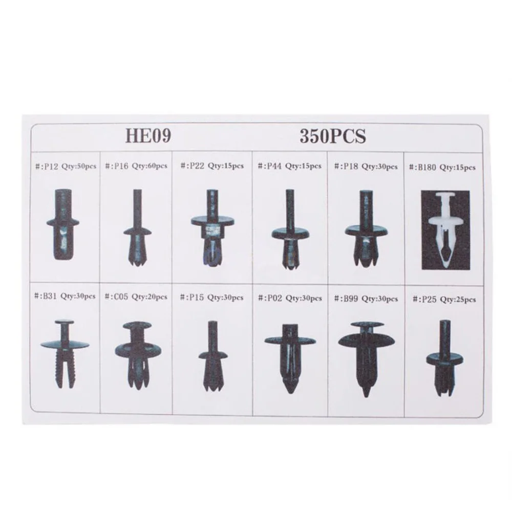 

Trim Rivets Moulding Auto Replacement Assortments Fender 350pcs Fasteners