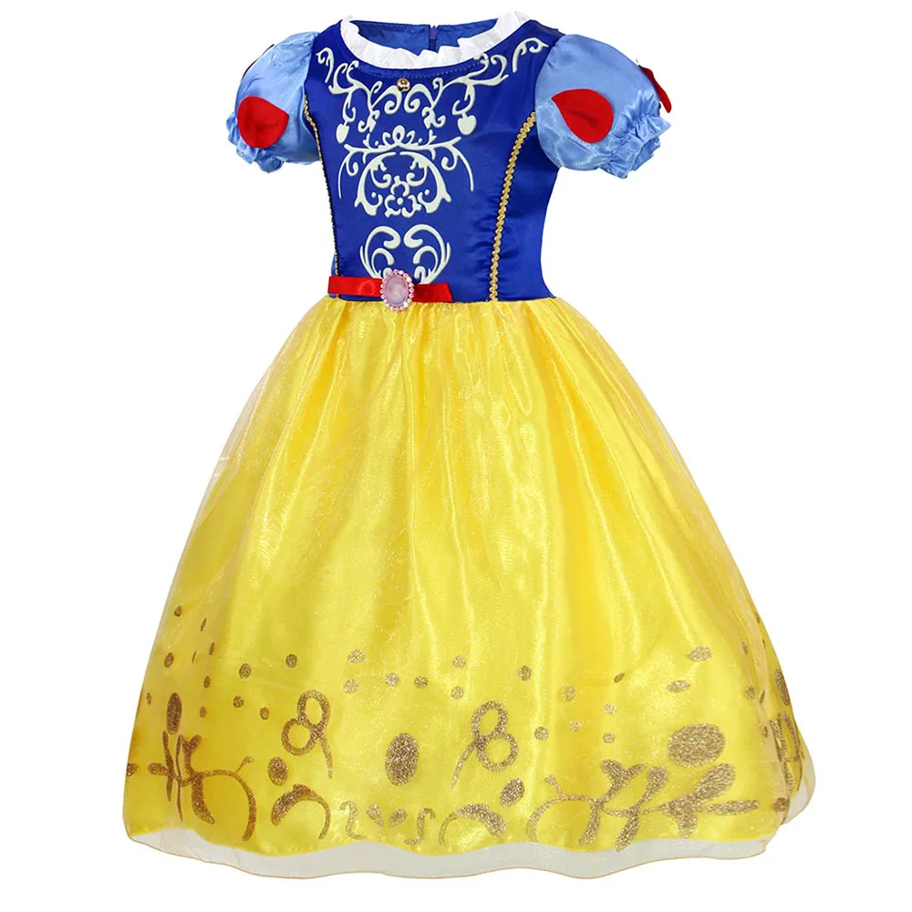 AmzBarley/платье принцессы Белоснежки для девочек Детский костюм вечеринки на