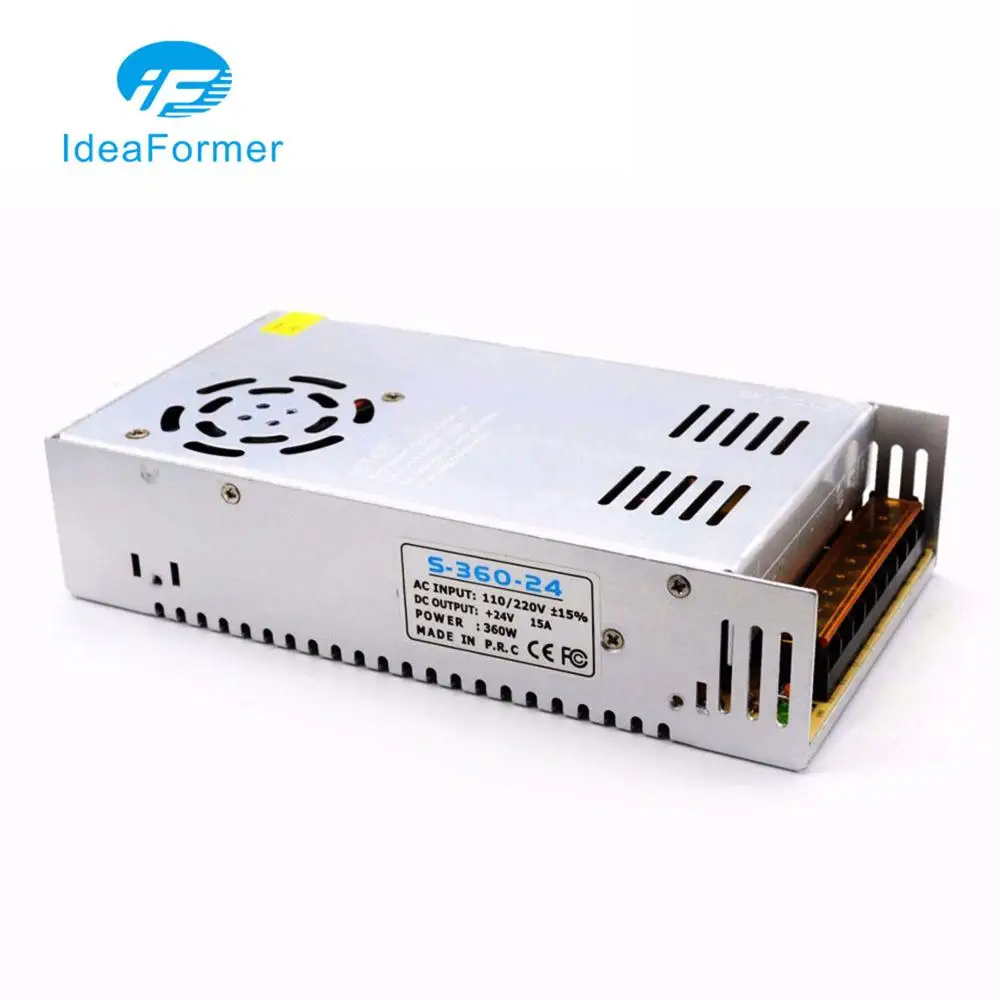 

3D printer Switching power supply AC/DC 12V 30A S-360-12 360W and AC/DC 24V 15A 360W for 3D printer with CE RHS authentication