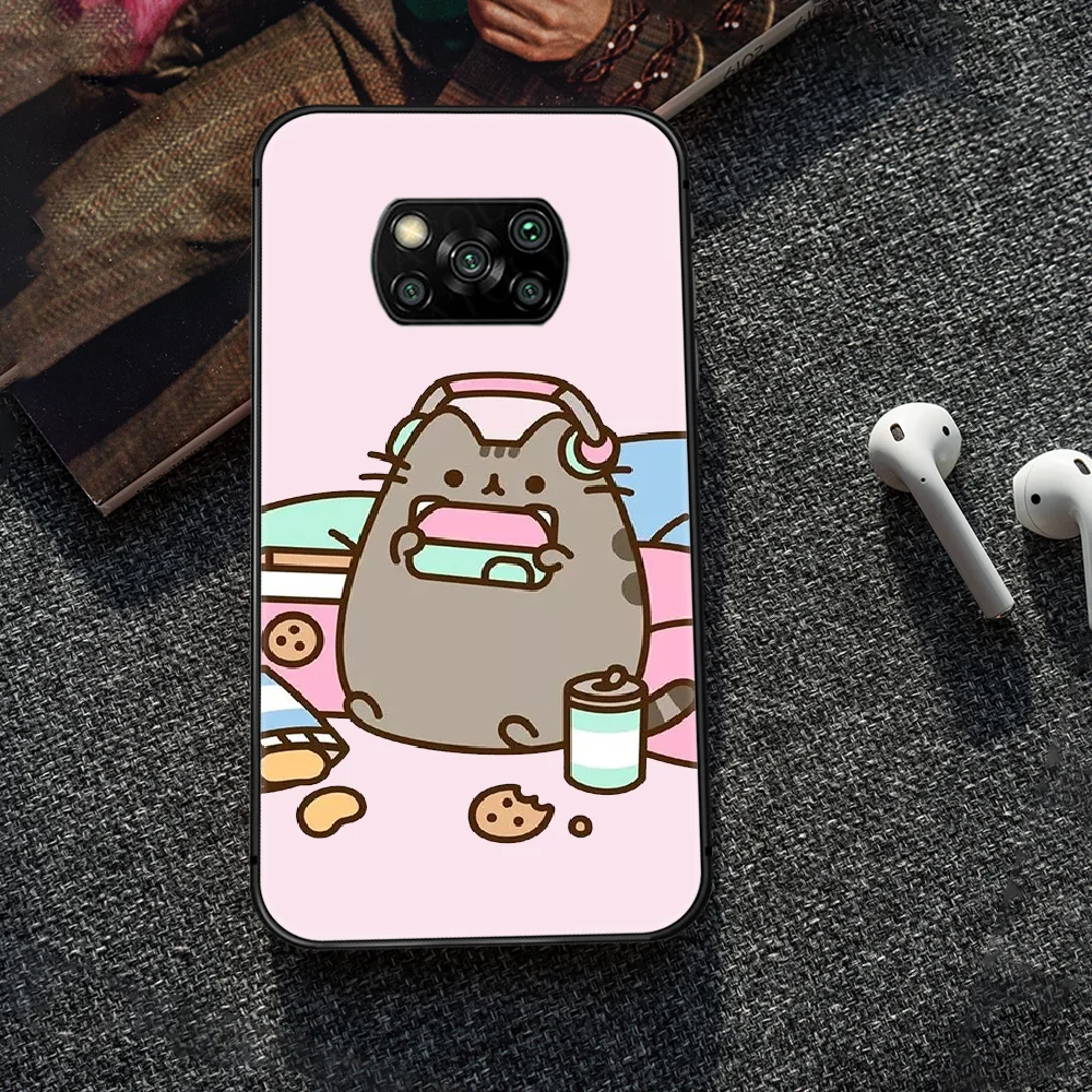 

Cartoon Cute Pusheen Phone case Cover Hull For Xiaomi Mi A2 A3 8 9 9T Note 10 Se Lite Pro black Waterproof 3D Prime Trend Cover