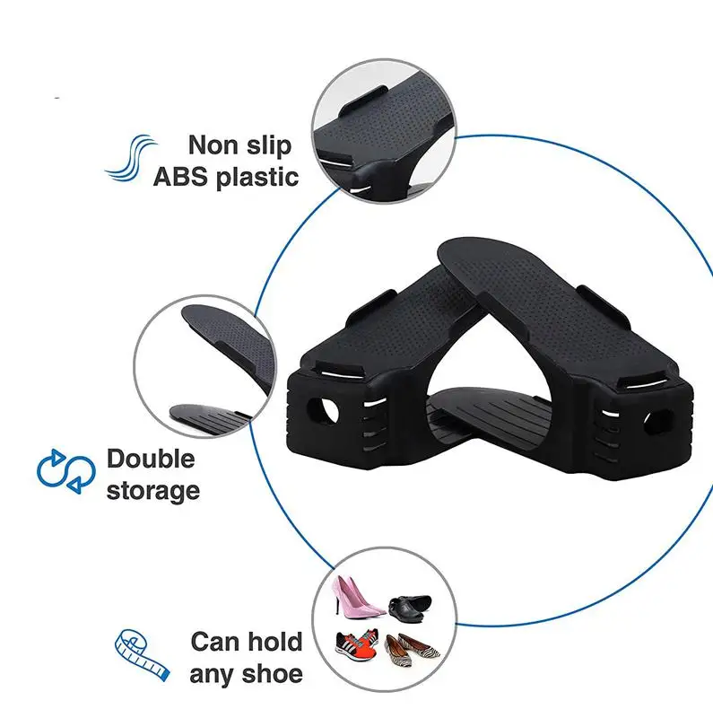 Горячая Распродажа отсеки для обуви органайзер двойной держатель хранения набор