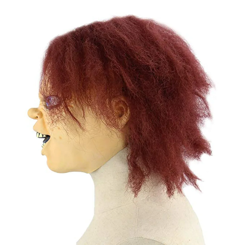 Страшная кукла мягкая Хэллоуин Нетоксичная латексная маска для лица фестиваль