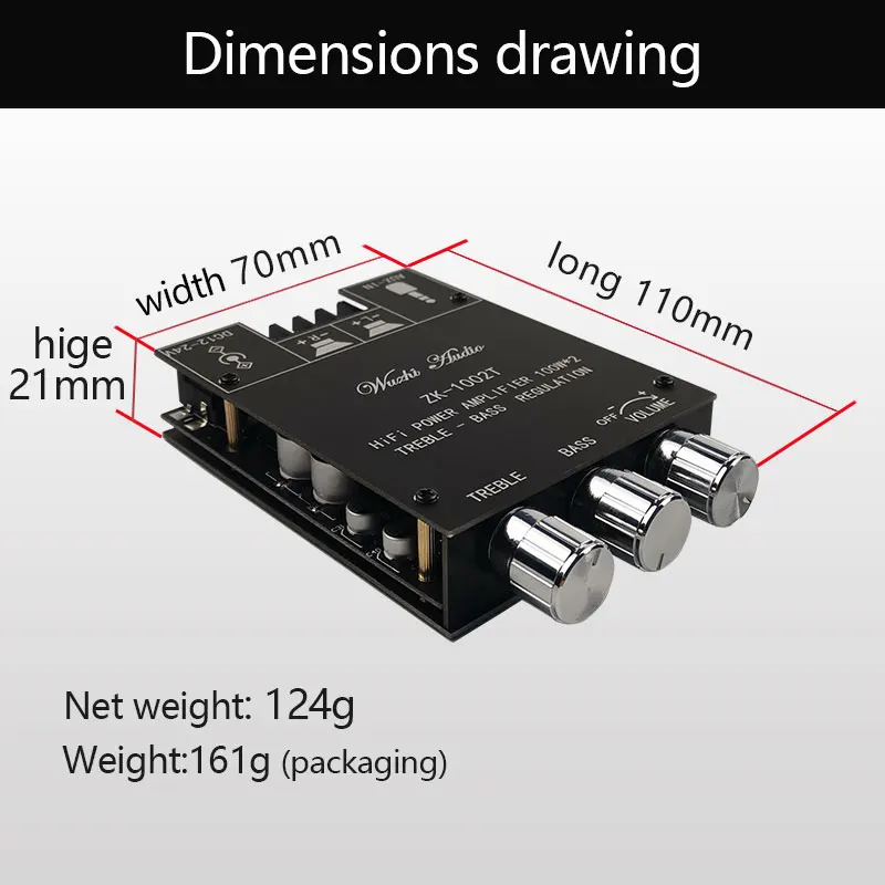 

2*100 TPA3116 Bluetooth 5,0 HiFi TPA3116D2