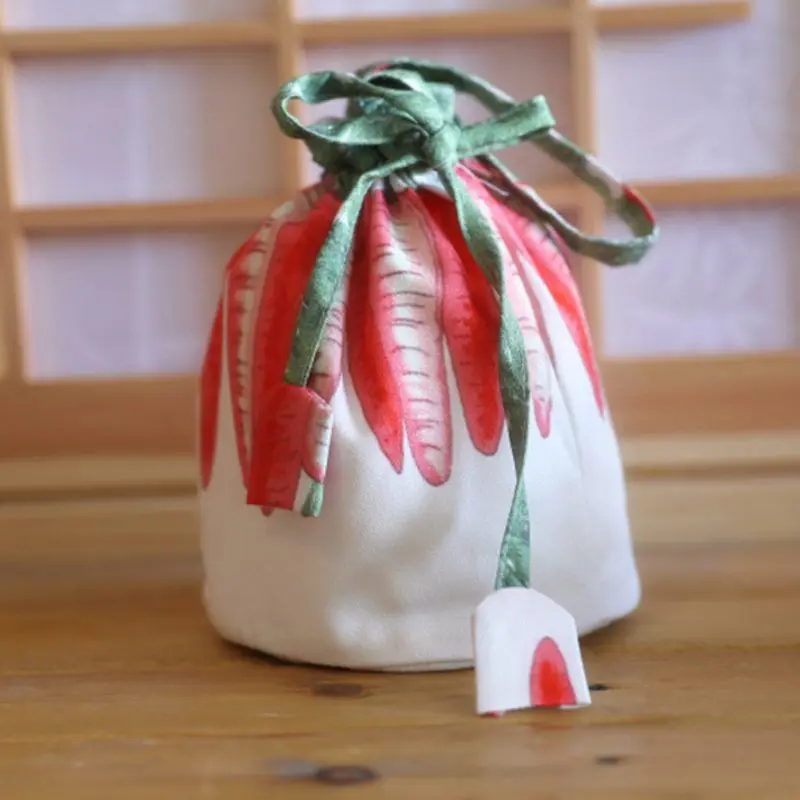 Японское кимоно с принтом юката подарочные сумки на шнурке Рождественские Сумки