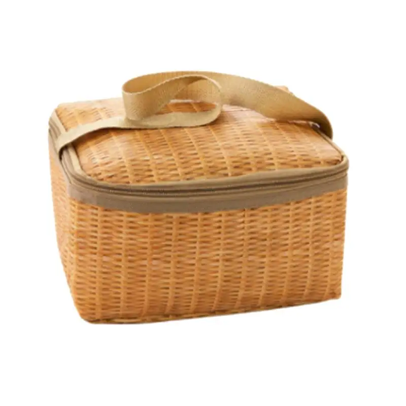 Ротанговая сумка для ланча корзина пикника многофункциональная