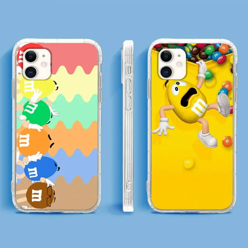 

Chocolate M&Ms Food Phone Case For Iphone SE 2020 6 6s 7 8 plus X Xr XS 11 12 13 Mini Pro Max Fundas Cover