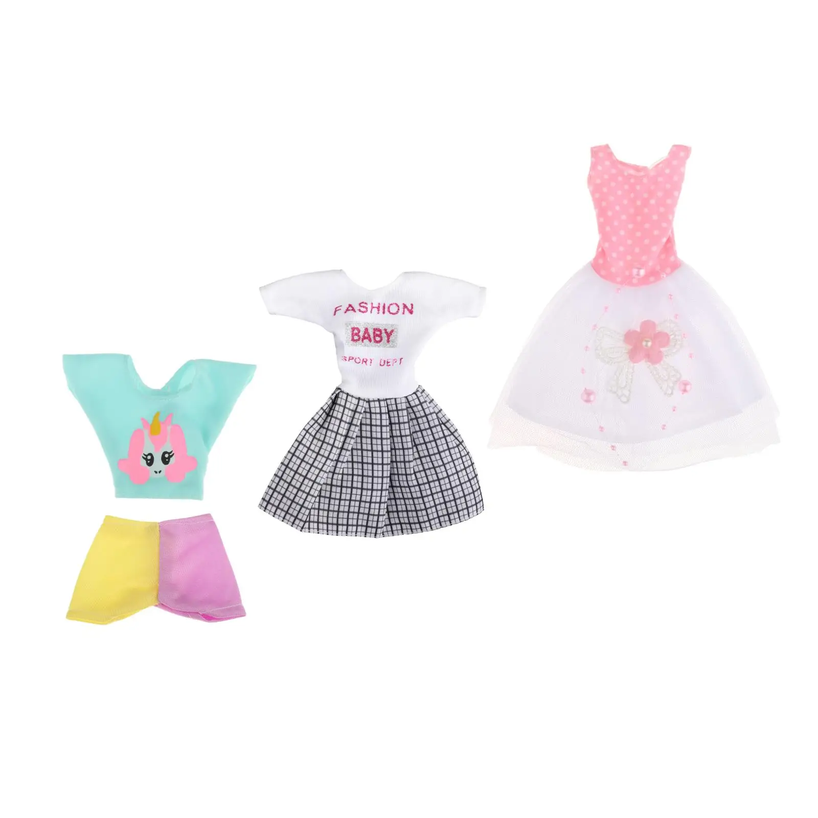 

Fashion 30cm Mini Girl Doll Clothes Set 1/6 Casual Outfits Dress up Accessories Girl Gifts