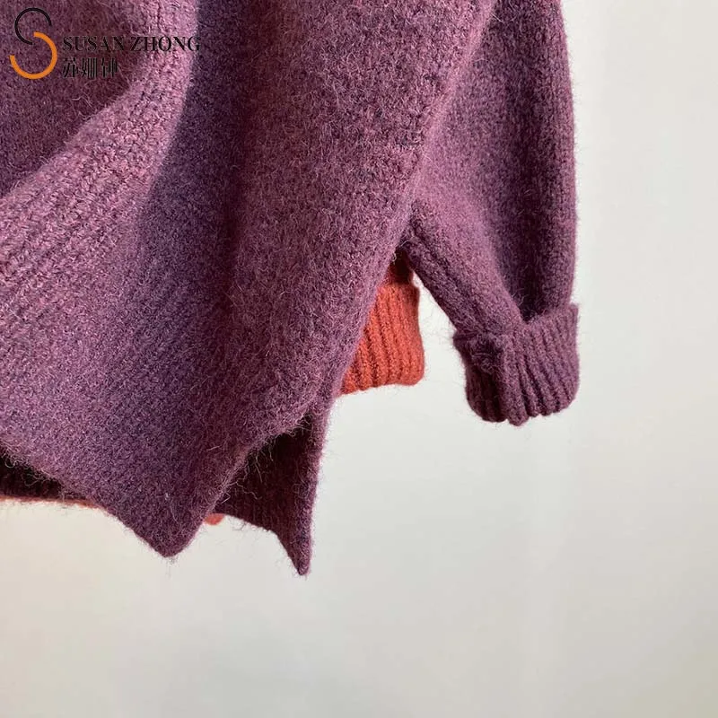 Женские пуловеры женский свитер Рождественская коллекция асимметричный подол с