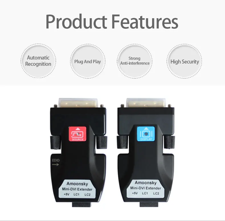 Оптоволоконный приемопередатчик DVI волоконно оптический передатчик 2 LC кабель с