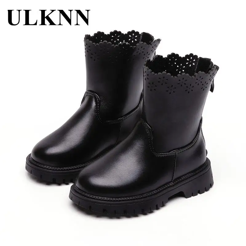 

Small Children Pure Color Boots Girls New 2021 Winters ErMian Short Boots Kid's Velvet Restoring Ancient Ways Martin Boots Shoes