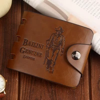 leather vintage wallet men money bag purse male clutch card holder hollow out men wallets coin pocket carteira