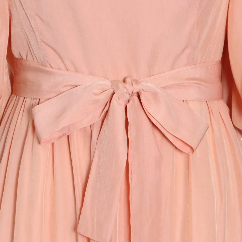

Simple Dress For Women New Summer Free Sashes Slim A word Dresses Chic Half Puff Sleeve Square Collar Pleated Hook Flower Dress