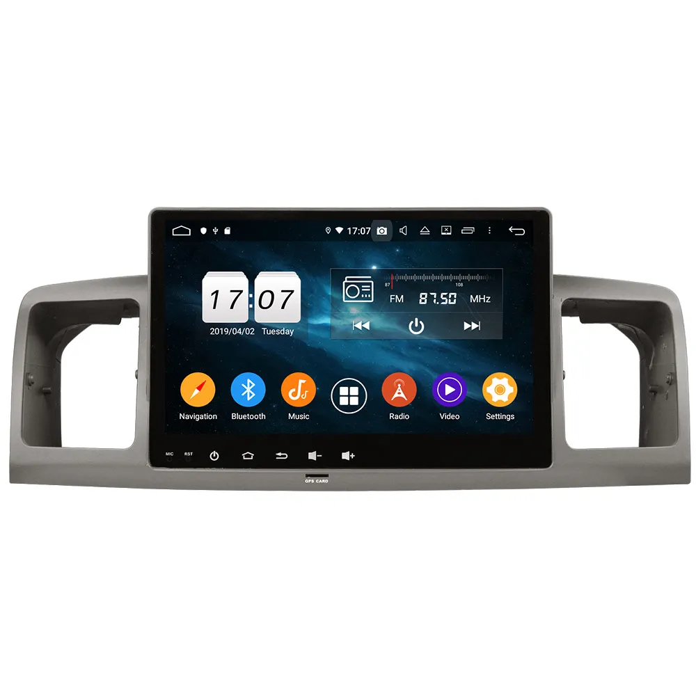 Android 2001 DSP автомобильный радиоприемник с навигацией GPS плеер для Toyota Corolla