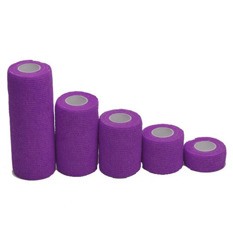 Color as shown 1Pcs Protective Self-adhesive Elastic Bandage Color Non-woven Self-adhesive Bandage Tattoo Bandage Medical Tape For Camping Sports - Цвет: Color as shown