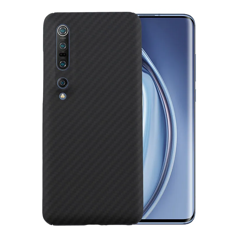 Чехол из углеродного волокна для Xiaomi Mi 10 Pro ударопрочный жесткий чехол