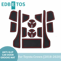 anti slip gate slot cup mat for toyota crown 2018 2019 2020 interior door padcup non slip pad accessories