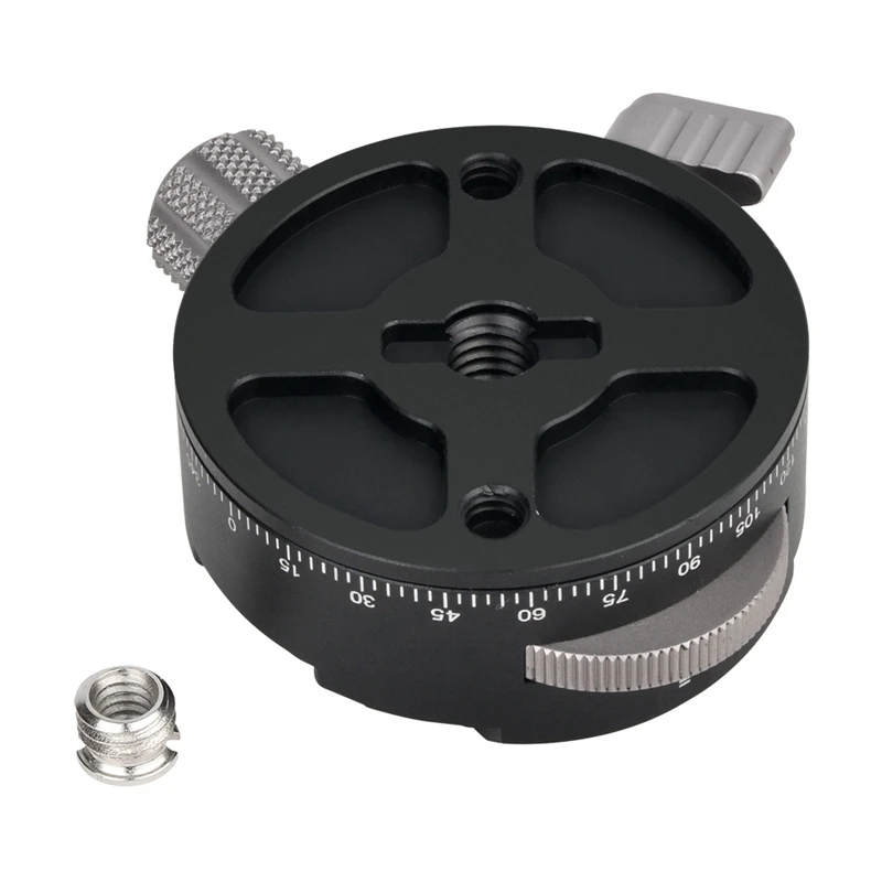 

High Quality Tripod Head PAN-60H Panoramic Ball Head Tripod Head with Indexing Rotator AS Type Clamp for Cameras(Gray)