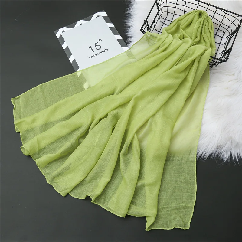 

Cotton headband casual solid winter scarves women thin shawls and wraps foulard bandana femme hijab pashmina echarpe 2021 new