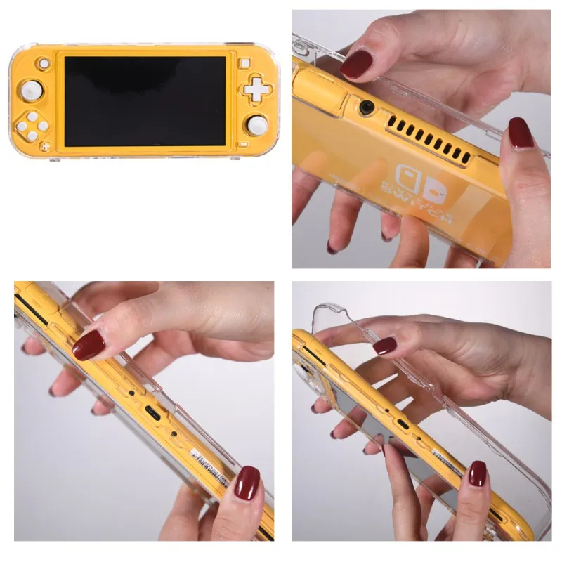 Защитный чехол для Nintendo Switch Lite Прозрачный кристаллический с защитой от