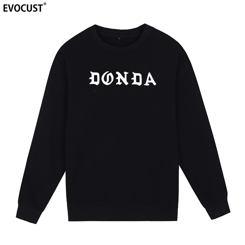 

donda Kanye West black Hip Hop Sweatshirts Hoodies men women Skate unisex Combed Cotton