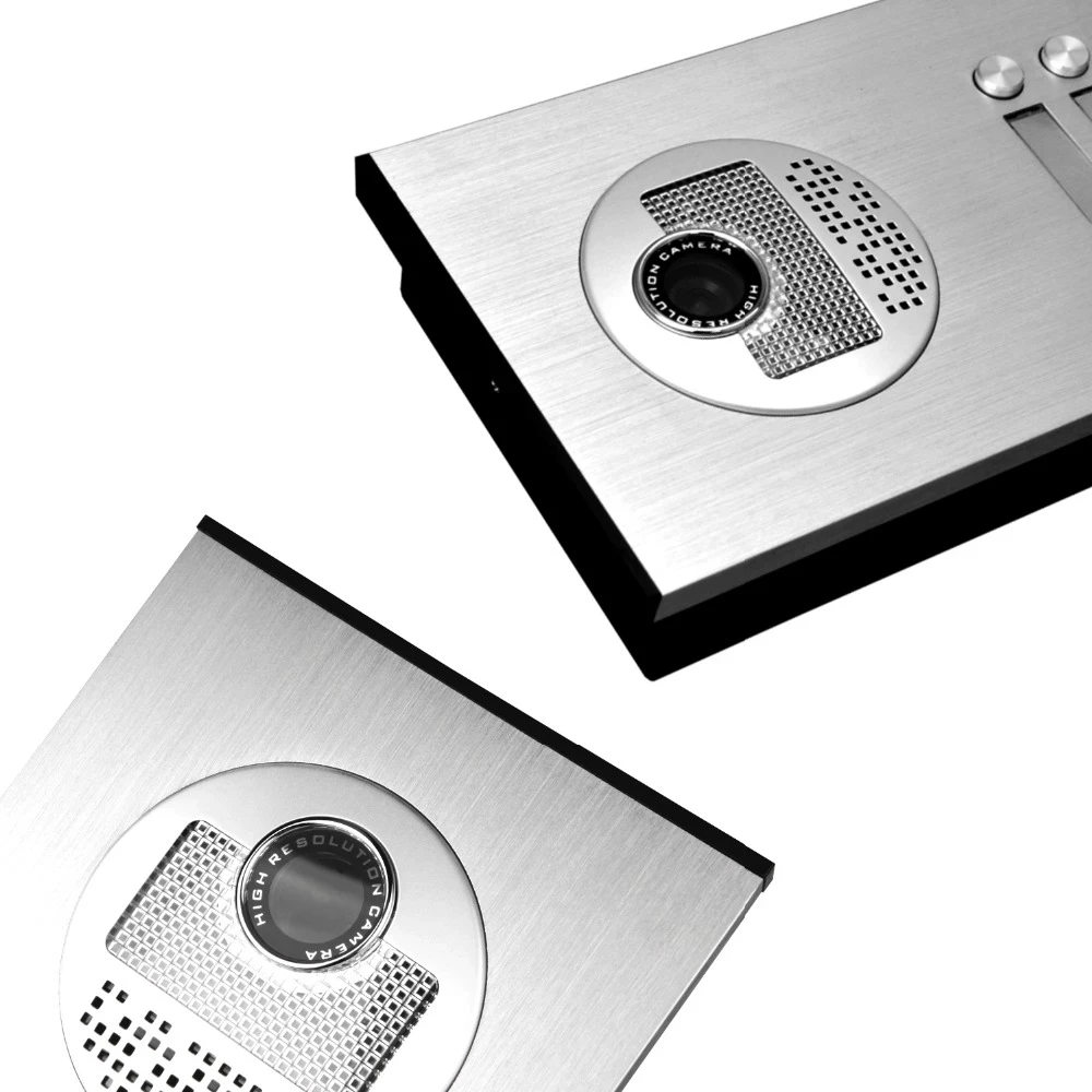 7'' Color Video Intercom RFID Card Camera Video Doorbell with 2 / 3 / 4 Monitors Video Door Phone 500 user for multi Apartments enlarge