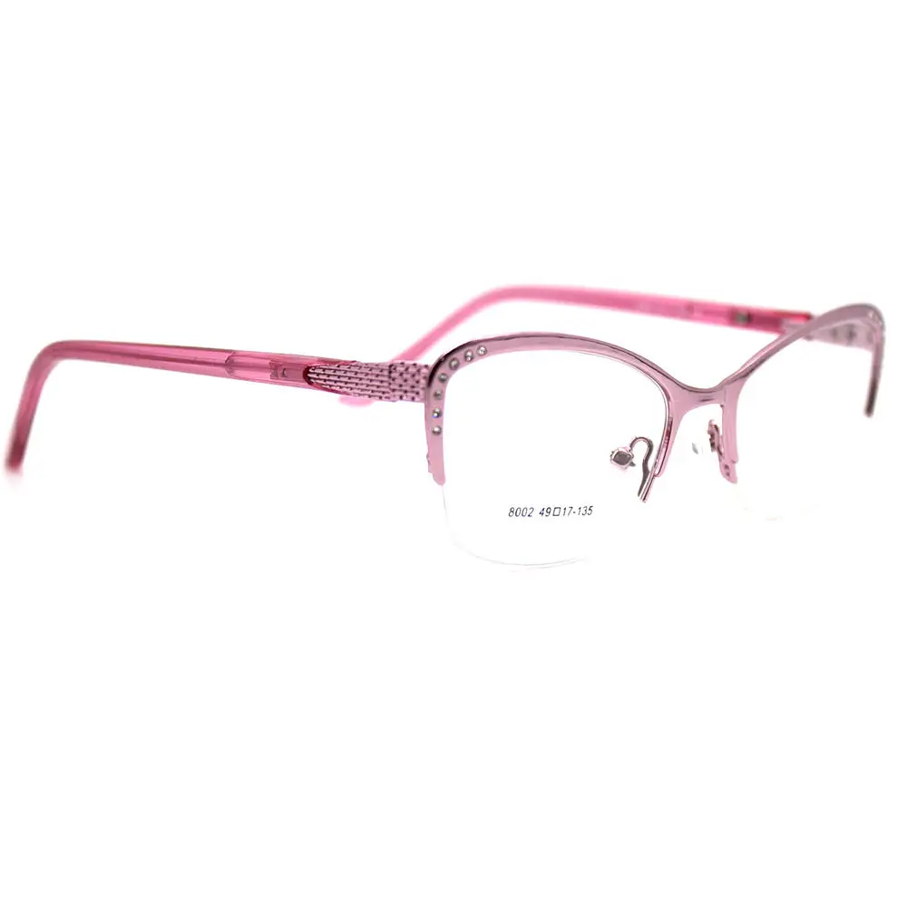 Женская оправа для очков LuckTime металлическая с полуоправой близорукости оправы