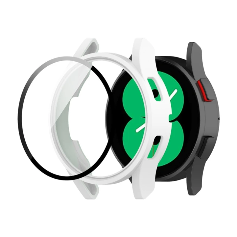 

KX4A подходит для Samsung-Galaxy Watch 4 40 мм Рамка для умных часов цельный PC Защитная закаленная пленка защитный экран