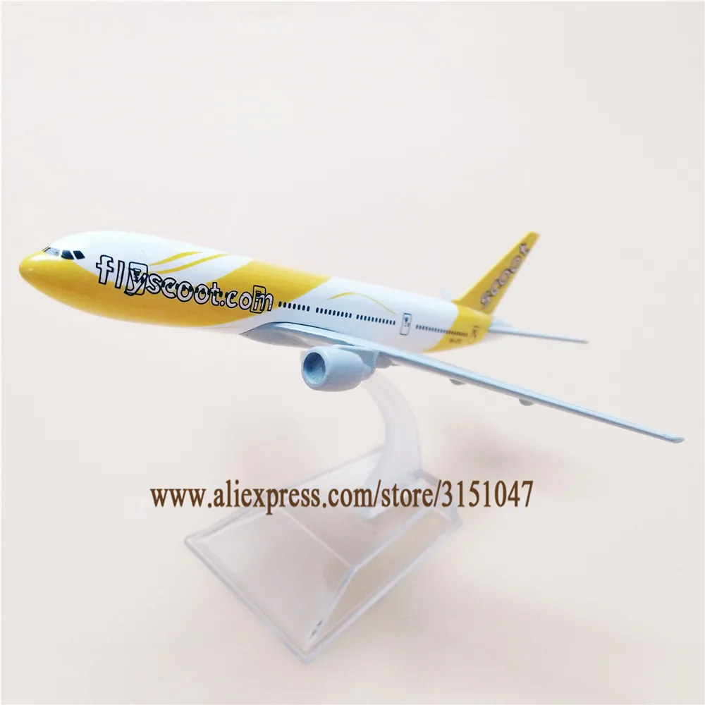 16 см модель воздушного самолета из металлического сплава Сингапур Flyscoot Airlines Boeing