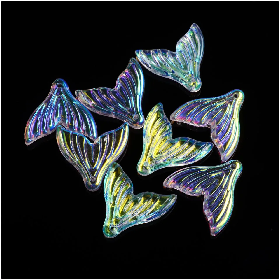 AB цветные бусины с глазурью 25 шт./лот в форме цветка DIY ручной работы для