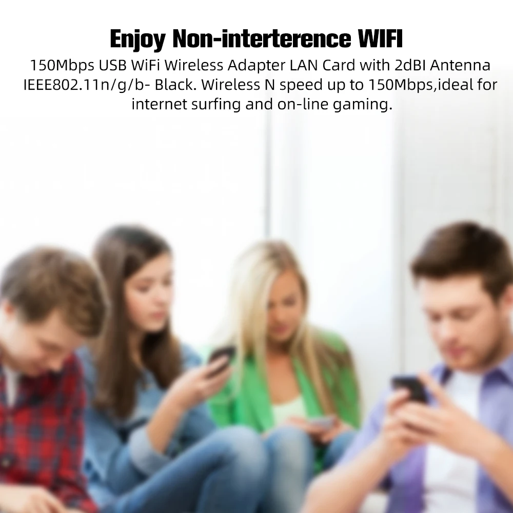 USB беспроводная сетевая карта 150 м Wi Fi внешняя точка доступа LAN адаптер 2 дБ антенна